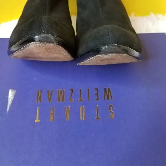 Stuart Weitzman Anklesock  Black Suede Boots