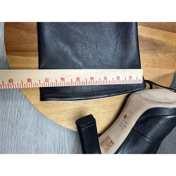 STUART WEITZMAN ARDENT BACK-TIE STRETCH LEATH KNEE BOOT Size 8.5