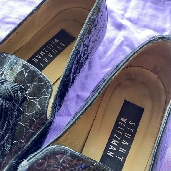 Stuart Weitzman Black‎ Leather Loafers