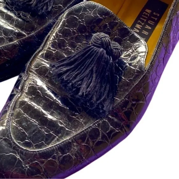 Stuart Weitzman Black‎ Leather Loafers