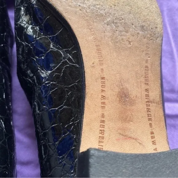 Stuart Weitzman Black‎ Leather Loafers