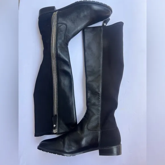 Stuart Weitzman Black Over the Knee Boots Sleek Design