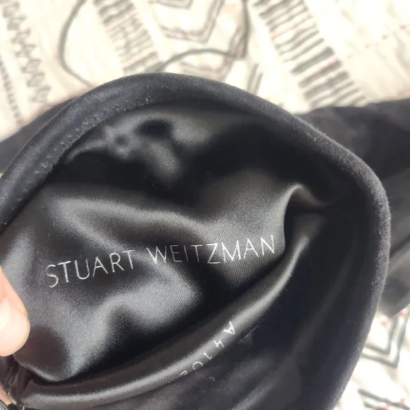 Stuart Weitzman Black Suede Over the Knee Boots 7