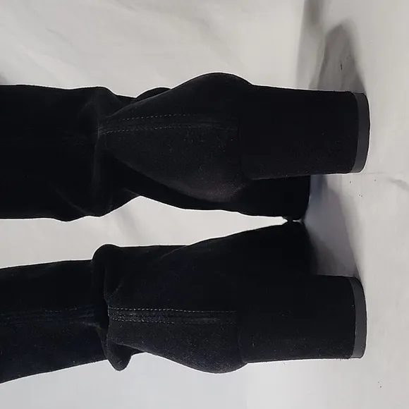 STUART WEITZMAN Black Suede Tall Boots with 3&quot; Heel, size 8½M