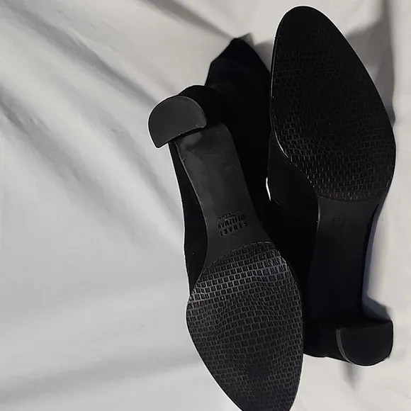STUART WEITZMAN Black Suede Tall Boots with 3&quot; Heel, size 8½M