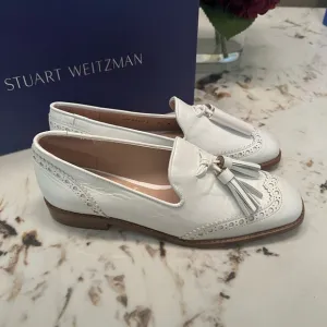 Stuart Weitzman Boything Tassle Leather Loafers size 5.5