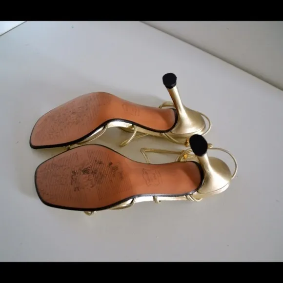 Stuart Weitzman gold heeled sandals!