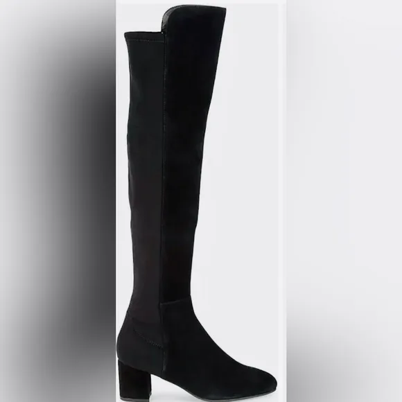 STUART Weitzman NWOB Suede Over-the-knee Black Boots Women’s Sz 5