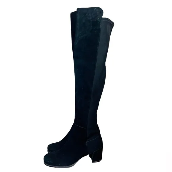 STUART Weitzman NWOB Suede Over-the-knee Black Boots Women’s Sz 5