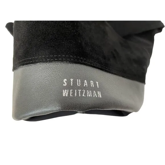 Stuart Weitzman Over The Knee Black Suede Stretch Boots