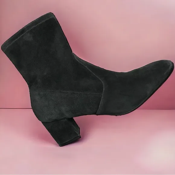 STUART WEITZMAN SIGGY BOOTS NEW SUEDE ANKLE BOOTS GREY 38.5 US 8