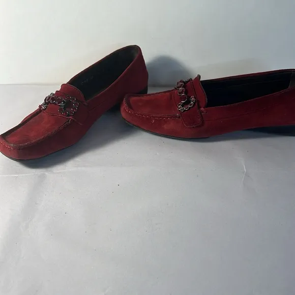 Stuart Weitzman Suede Bling Loafers