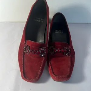 Stuart Weitzman Suede Bling Loafers