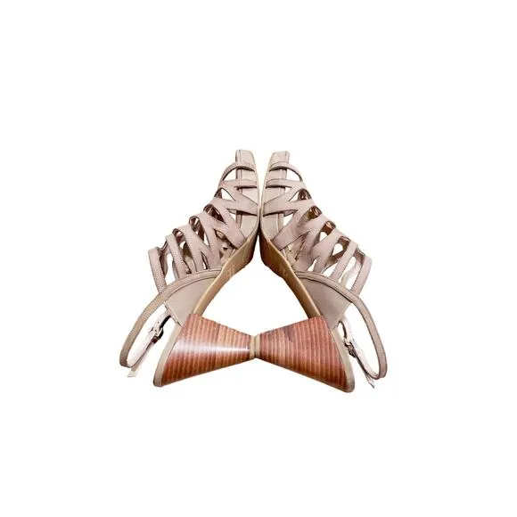 Stuart Weitzman Suede Cutout Accent Slingback Sandals Size 9.5