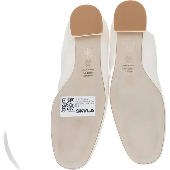 Stuart Weitzman Tully Calf Leather Women's Loafers 9.5 B - Elegant Slip-On