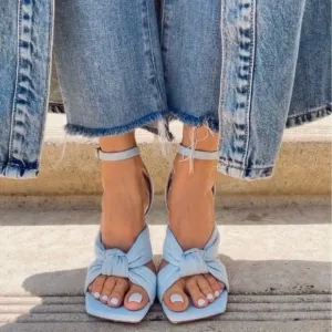 Stuart Weitzman Women's Playa light denim sandals