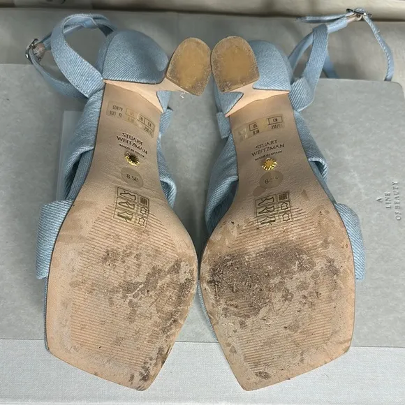 Stuart Weitzman Women's Playa light denim sandals