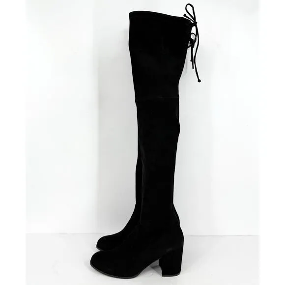 Stuart Weitzman Womens Tieland Boots US 10 M EU 40.5 Black Suede NWOB