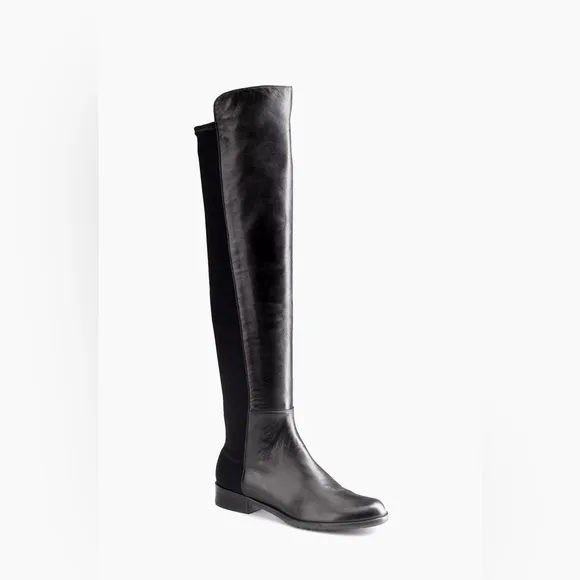 Stuart Weitzman5050 Over-The-Knee Stretch-Leather Boots