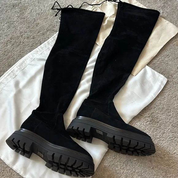 STUART WEITZMANBedfordland stretch-suede over-the-knee boots, 7 US