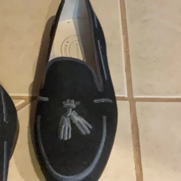 Stubbs &amp; Wootton Black Loafers with Tassels