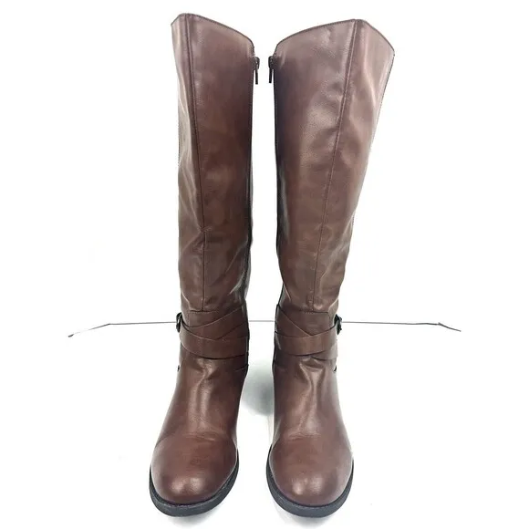 Style &amp; Co Madixe Riding Boots Size 11M Chestnut Brown Womens
