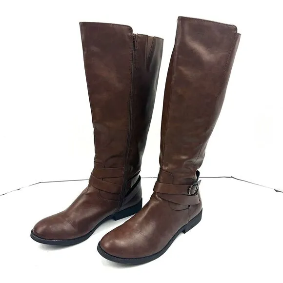 Style &amp; Co Madixe Riding Boots Size 11M Chestnut Brown Womens