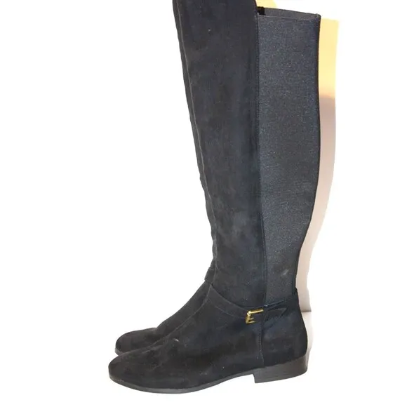 Style &amp; Co. Women's Kimball Suede Tall Stretch-Calf Riding Boots Shoes sz 9.5M
