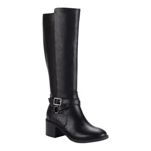 Style &amp; Co Women's Uticaa Belt Heel Riding Boots Black Size 9