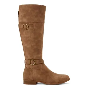 STYLE &amp; COMPANY Womens Brown Almond Toe Stacked Heel Zip-Up Boots 7