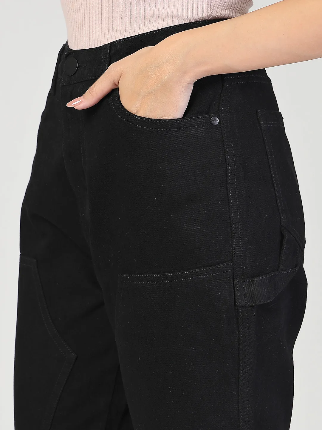 Style Quotient Women Relaxed Fit High Rise Carpenter Jeans