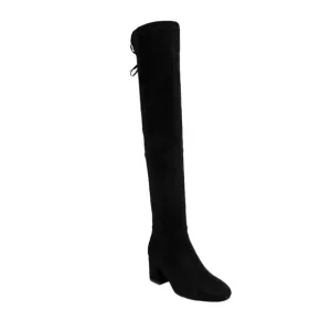 Sugar Women's Ollie Over The Knee Stretch Suede Boots Black Size 8