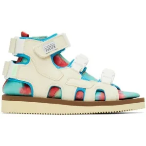 Suicoke Boak 2AB Sandal off White Blue Mens US 8 Womens Size 10 Tie Dye Sock NEW