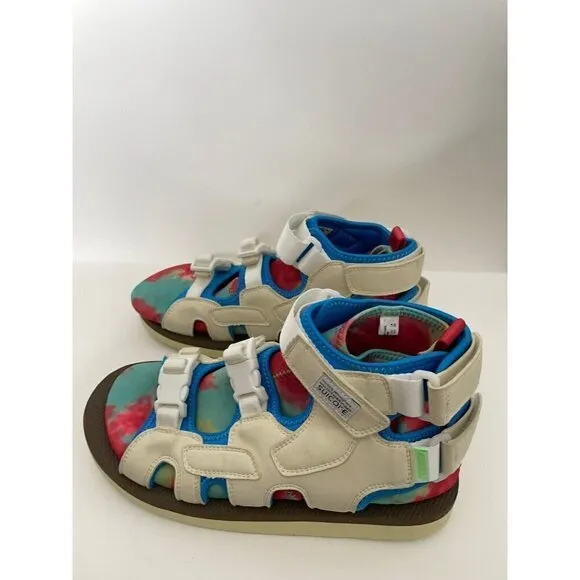 Suicoke Boak 2AB Sandal off White Blue Mens US 8 Womens Size 10 Tie Dye Sock NEW
