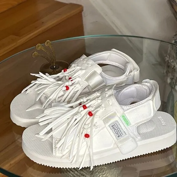 SUICOKEWhite WAS-4ab Sandals