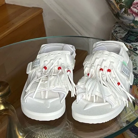 SUICOKEWhite WAS-4ab Sandals