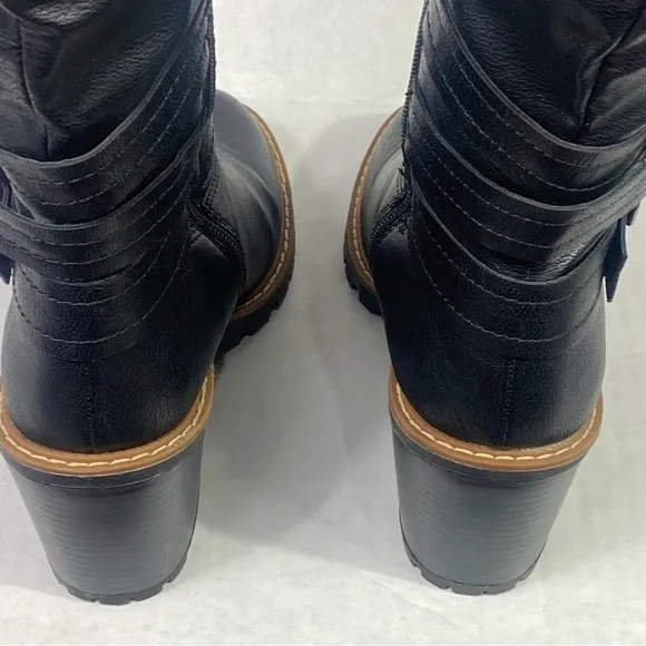 SUN   STONE Viviaan Zipper Buckle Knee-High Boots