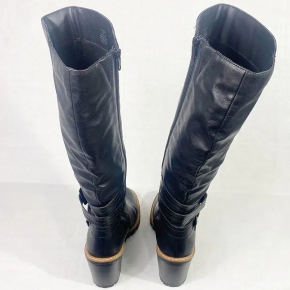 SUN   STONE Viviaan Zipper Buckle Knee-High Boots