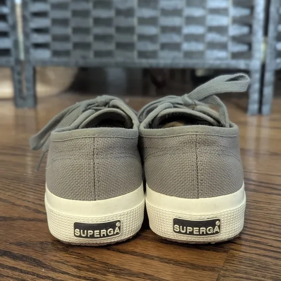 Superga Gray Canvas Sneakers Sz 6.5 Women's 5 Men's Unisex Excel Used Cond Cotu
