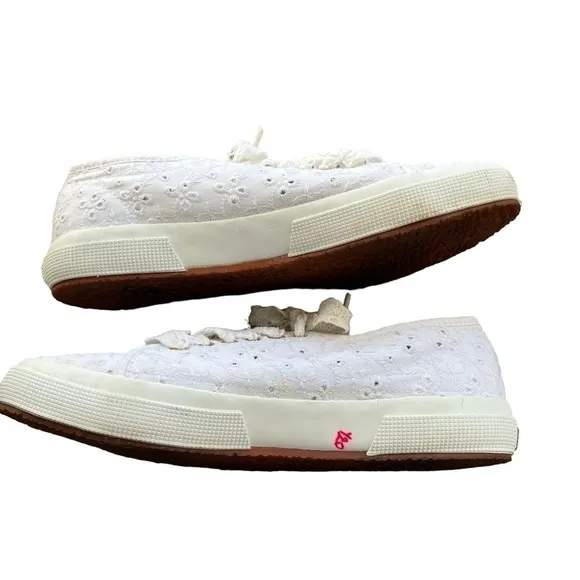 Superga x LoveShackFancy - White Lace 2750 Sangallow Sneakers Sz 41