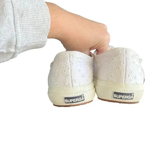 Superga x LoveShackFancy - White Lace 2750 Sangallow Sneakers Sz 41