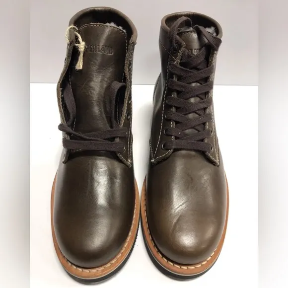 Superlamb Men’s Gobi, Brown Leather Desert Boot, Size 7.5D
