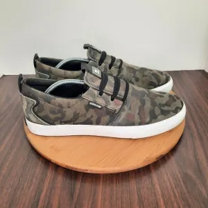 Supra Flow Mens Size 12 Shoes Camo Green Brown Canvas Skate Sneakers Camouflage