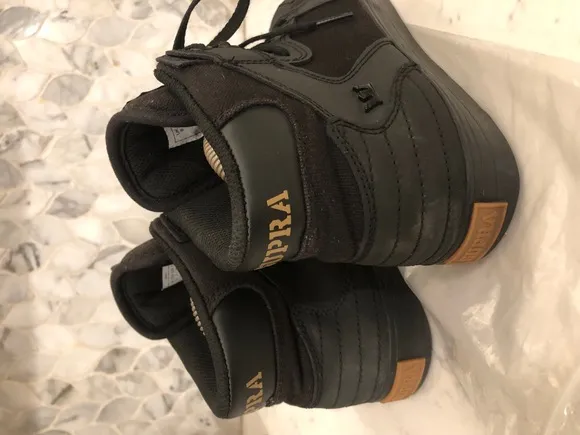 SUPRA Vaider X Sneakers Mens Size 7 Black High Top Gum Sole Logo