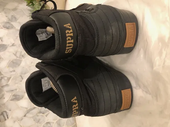SUPRA Vaider X Sneakers Mens Size 7 Black High Top Gum Sole Logo