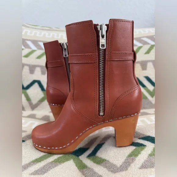 Swedish Hasbeens New Jodhpur Boots in Cognac Leather Size 39 US 9 Retail $450