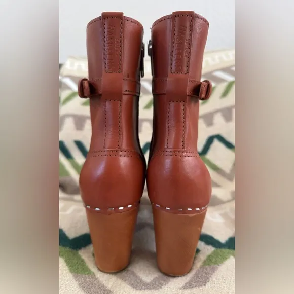 Swedish Hasbeens New Jodhpur Boots in Cognac Leather Size 39 US 9 Retail $450