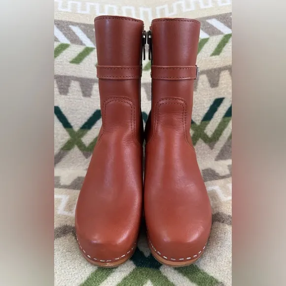 Swedish Hasbeens New Jodhpur Boots in Cognac Leather Size 39 US 9 Retail $450