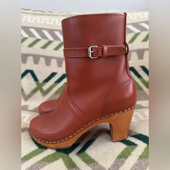 Swedish Hasbeens New Jodhpur Boots in Cognac Leather Size 39 US 9 Retail $450