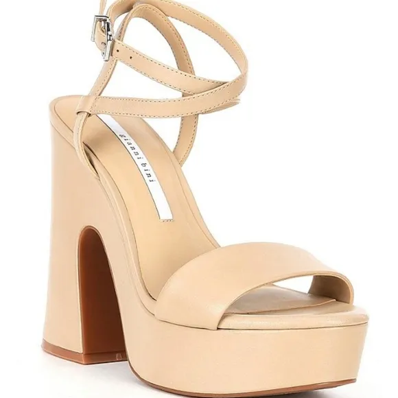🆕️Sz9 Gianni Bini Neon Pink Lexey Ankle Strap Platform Heels
